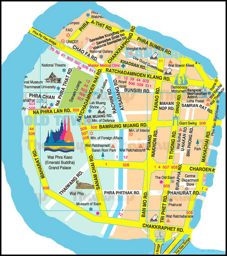 Map Rattanakosin