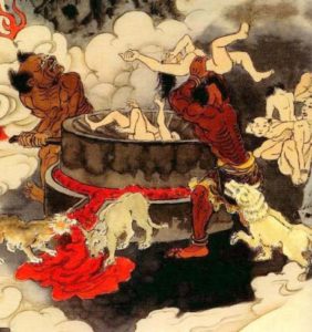 Darstellung der buddhistischen Hölle