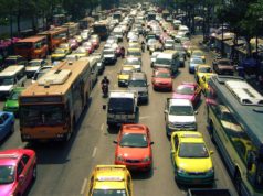 Taxifahrer in Bangkok oder Sunzi, die Kunst des Krieges Taxis Verkehr in Bangkok